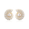 Wholesale Women's Light Luxury Style Copper Oildropped Snail Conch Earrings