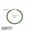 Wholesale Women's Light Luxury Style Electroplated Stainless Steel Colored Diamond Zircon Polished Necklace And Bracelet Accessories