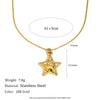 Wholesale Women's Light Luxury Style Electroplated Stainless Steel Fivepointed Star Necklace
