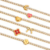 Wholesale Women's Light Luxury Style Electroplated Stainless Steel Flowershaped Drill Chain Bracelet Jewelry