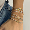 Wholesale Women's Light Luxury Style Electroplated Stainless Steel Flowershaped Drill Chain Bracelet Jewelry