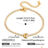 Wholesale Women's Light Luxury Style Electroplated Stainless Steel Flowershaped Drill Chain Bracelet Jewelry
