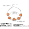 Wholesale Women's Light Luxury Style Faceted Teardropshaped Cat's Eye Stone Accessories Set With Stainless Steel Chain And Electroplating