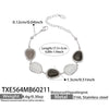 Wholesale Women's Light Luxury Style Faceted Teardropshaped Cat's Eye Stone Accessories Set With Stainless Steel Chain And Electroplating