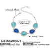Wholesale Women's Light Luxury Style Faceted Teardropshaped Cat's Eye Stone Accessories Set With Stainless Steel Chain And Electroplating
