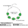 Wholesale Women's Light Luxury Style Faceted Teardropshaped Cat's Eye Stone Accessories Set With Stainless Steel Chain And Electroplating