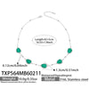 Wholesale Women's Light Luxury Style Faceted Teardropshaped Cat's Eye Stone Accessories Set With Stainless Steel Chain And Electroplating