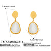 Wholesale Women's Light Luxury Style Faceted Teardropshaped Cat's Eye Stone Accessories Set With Stainless Steel Chain And Electroplating