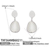 Wholesale Women's Light Luxury Style Faceted Teardropshaped Cat's Eye Stone Accessories Set With Stainless Steel Chain And Electroplating
