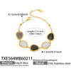Wholesale Women's Light Luxury Style Faceted Teardropshaped Cat's Eye Stone Accessories Set With Stainless Steel Chain And Electroplating