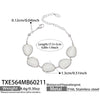 Wholesale Women's Light Luxury Style Faceted Teardropshaped Cat's Eye Stone Accessories Set With Stainless Steel Chain And Electroplating