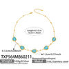 Wholesale Women's Light Luxury Style Faceted Teardropshaped Cat's Eye Stone Accessories Set With Stainless Steel Chain And Electroplating