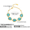 Wholesale Women's Light Luxury Style Faceted Teardropshaped Cat's Eye Stone Accessories Set With Stainless Steel Chain And Electroplating