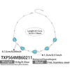 Wholesale Women's Light Luxury Style Faceted Teardropshaped Cat's Eye Stone Accessories Set With Stainless Steel Chain And Electroplating