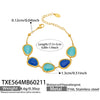 Wholesale Women's Light Luxury Style Faceted Teardropshaped Cat's Eye Stone Accessories Set With Stainless Steel Chain And Electroplating