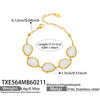 Wholesale Women's Light Luxury Style Faceted Teardropshaped Cat's Eye Stone Accessories Set With Stainless Steel Chain And Electroplating