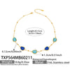 Wholesale Women's Light Luxury Style Faceted Teardropshaped Cat's Eye Stone Accessories Set With Stainless Steel Chain And Electroplating