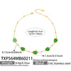 Wholesale Women's Light Luxury Style Faceted Teardropshaped Cat's Eye Stone Accessories Set With Stainless Steel Chain And Electroplating