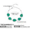 Wholesale Women's Light Luxury Style Faceted Teardropshaped Cat's Eye Stone Accessories Set With Stainless Steel Chain And Electroplating