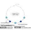 Wholesale Women's Light Luxury Style Faceted Teardropshaped Cat's Eye Stone Accessories Set With Stainless Steel Chain And Electroplating