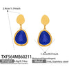 Wholesale Women's Light Luxury Style Faceted Teardropshaped Cat's Eye Stone Accessories Set With Stainless Steel Chain And Electroplating