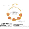 Wholesale Women's Light Luxury Style Faceted Teardropshaped Cat's Eye Stone Accessories Set With Stainless Steel Chain And Electroplating