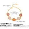 Wholesale Women's Light Luxury Style Faceted Teardropshaped Cat's Eye Stone Accessories Set With Stainless Steel Chain And Electroplating