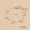 Wholesale Women's Light Luxury Style Flower Shape Real Gold Plated Stainless Steel Necklace Set