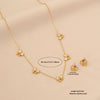 Wholesale Women's Light Luxury Style Flower Shape Real Gold Plated Stainless Steel Necklace Set