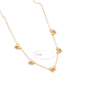 Wholesale Women's Light Luxury Style Flower Shape Real Gold Plated Stainless Steel Necklace Set