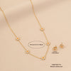Wholesale Women's Light Luxury Style Flower Shape Real Gold Plated Stainless Steel Necklace Set