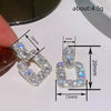 Wholesale Women's Light Luxury Style Geometric And Drop Shape Copper Earrings
