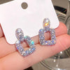 Wholesale Women's Light Luxury Style Geometric And Drop Shape Copper Earrings