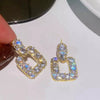 Wholesale Women's Light Luxury Style Geometric And Drop Shape Copper Earrings