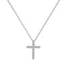 Wholesale Women's Light Luxury Style Geometric Cross S925 Sterling Silver Necklace With Electroplating