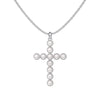 Wholesale Women's Light Luxury Style Geometric Cross S925 Sterling Silver Necklace With Electroplating