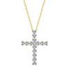 Wholesale Women's Light Luxury Style Geometric Cross S925 Sterling Silver Necklace With Electroplating