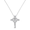 Wholesale Women's Light Luxury Style Geometric Cross S925 Sterling Silver Necklace With Electroplating