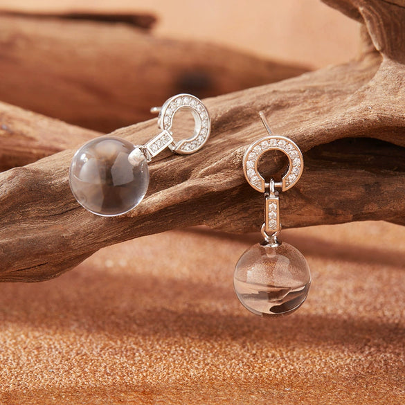 Wholesale Women's Light Luxury Style Geometric Crystal Earrings S925 Sterling Silver Set With Crystals