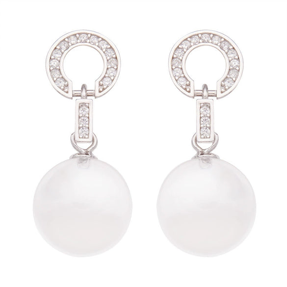 Wholesale Women's Light Luxury Style Geometric Crystal Earrings S925 Sterling Silver Set With Crystals