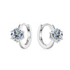 Wholesale Women's Light Luxury Style Geometric Moissanite Earrings In S925 Silver With Electroplating