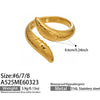 Wholesale Women's Light Luxury Style Geometric Stainless Steel 18K Gold Plated Index Finger Ring Set