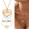 Wholesale Women's Light Luxury Style Heart Water Drop Bell Pattern Titanium Steel Zircon 18K Gold Pvd Plated Necklace Bracelet Set