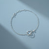 Wholesale Women's Light Luxury Style Inlaid Zircon Planet Trajectory Silver Necklace With Cross Chain