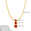 Wholesale Women's Light Luxury Style 18K Gold Electroplated Stainless Steel And Titanium Steel Flower Pendant Snake Bone Necklace