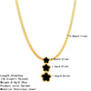 Wholesale Women's Light Luxury Style 18K Gold Electroplated Stainless Steel And Titanium Steel Flower Pendant Snake Bone Necklace