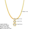 Wholesale Women's Light Luxury Style 18K Gold Electroplated Stainless Steel And Titanium Steel Flower Pendant Snake Bone Necklace