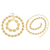 Wholesale Women's Light Luxury Style Stainless Steel Colorblocked Hollow Pig Nose Necklace Bracelet Set With 18K Gold Plating