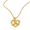 Wholesale Women's Light Luxury Style Stainless Steel Electroplated 18K Gold Cross Heart Pendant Side Chain Necklace