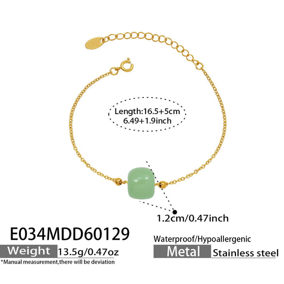 Wholesale Women's Light Luxury Style Stainless Steel Electroplated Necklace And Bracelet Set
